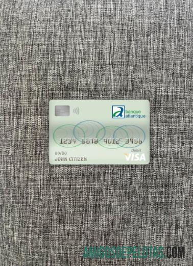 Camarões Atlantic Bank Visa Cartão de Débito Photolook Front exemplo